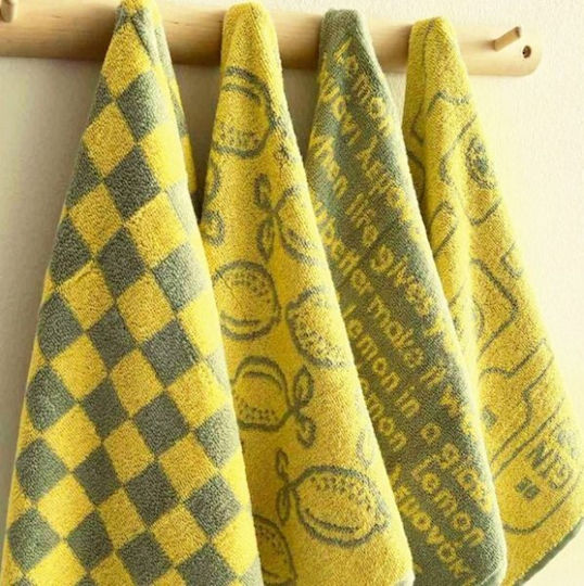 Palamaiki Jack100 Towel from 100% Cotton in Green Color 40x60cm 4pcs