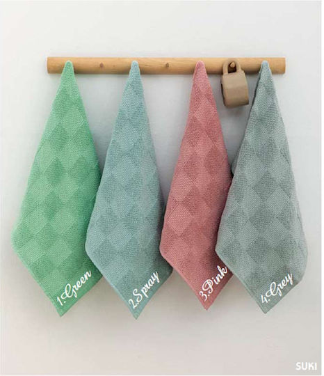 Palamaiki Suki Towel from 100% Cotton in Green Color 40x60cm 2pcs