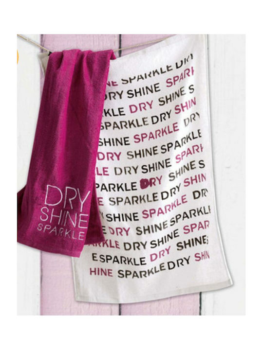 Rythmos Sparkle Ποτηρόπανο από 100% Βαμβάκι 50x70cm 2τμχ
