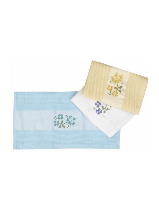 Viopros Laura Tea Towel from 100% Cotton in Pink Color 45x75cm