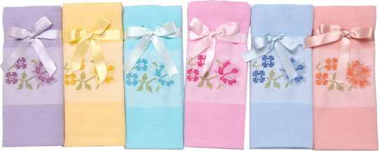 Viopros Laura Kitchen Towel made of 100% Cotton in Yellow Colour 45x75cm