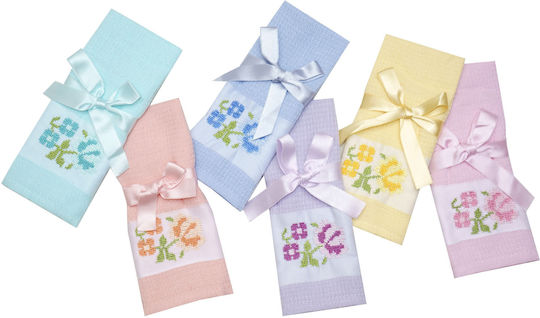 Viopros Laura Kitchen Towel made of 100% Cotton in Yellow Colour 45x75cm