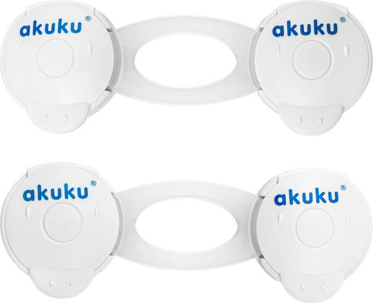 Akuku Cabinet & Drawer Lock made of Plastic in White Color 10x10cm 2pcs