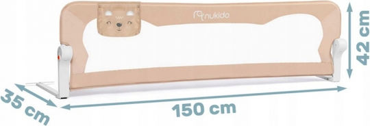 Nukido Bară de protecție pentru pat în Culoare Bej 150x42cm 1buc