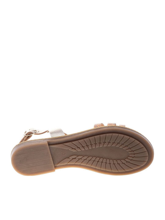 Leather Sandals Amica Girl Orange Orange