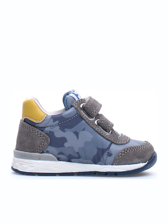 Παιδικά Sneakers High με Σκρατς Γκρι