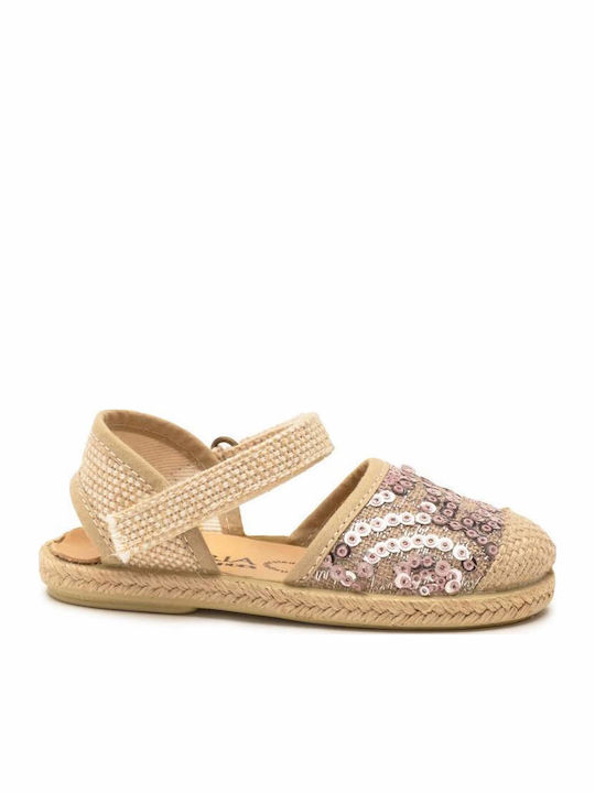 Alegria Παιδικές Espadrilles mit Bügel- und Schleifenverschluss Beige