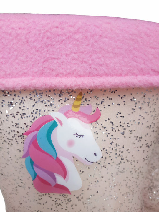 Παιδικες Γαλοτσες Κοριτσι Pink Μονοκερος Glitter Επενδυση Yj-516c