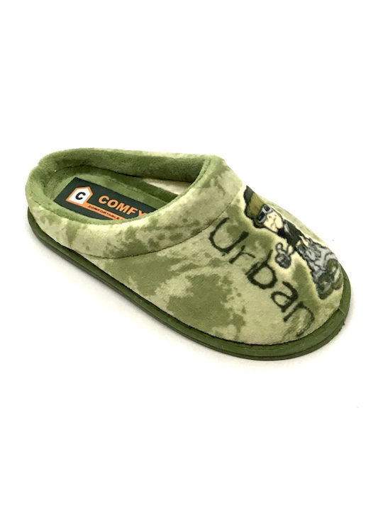 Παιδικές Παντόφλες Χειμερινές Αγόρι Comfy 349-016-green