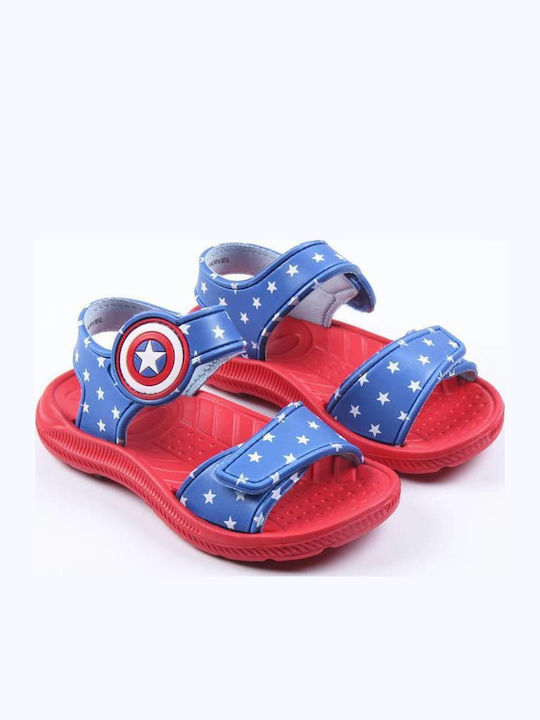 Captain America Avengers Boys Sandal 2300005257 Navy Red
