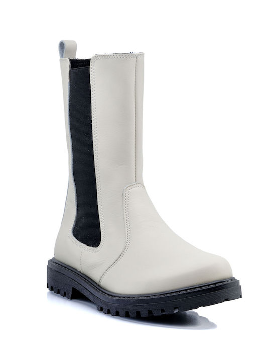 Ricco Mondo Kinderstiefel Mädchen Casual Extra Leicht/Weiche Anatomisch Off-White Leder Glattleder Ricco Mondo Kinderstiefel Mädchen Casual Extra Leicht/Weiche Anatomisch Off-White Leder Glattleder