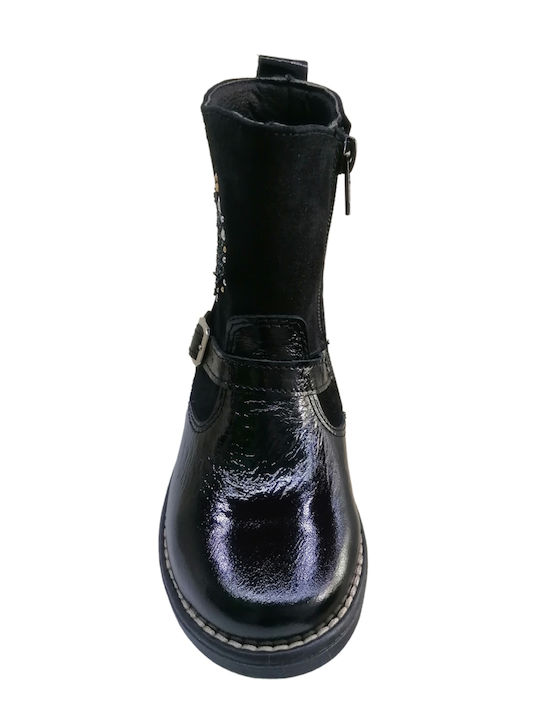 Arties Kids Anatomic Leather Ankle Boot for Girls Black 21723-4