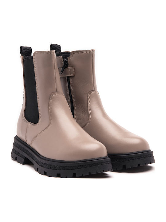 Girls Beige Ankle Boots