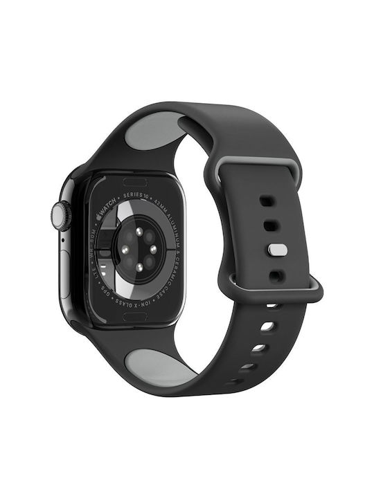 Spigen Nano Pop Каишка Силикон Черен (Apple Watch 6, 7, 8, 9, 10, SE - Spigen)