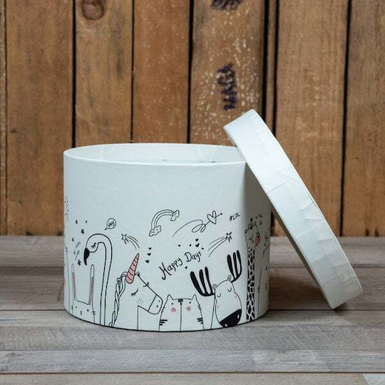Paper Box 20x15cm Animal Cream Hi Again