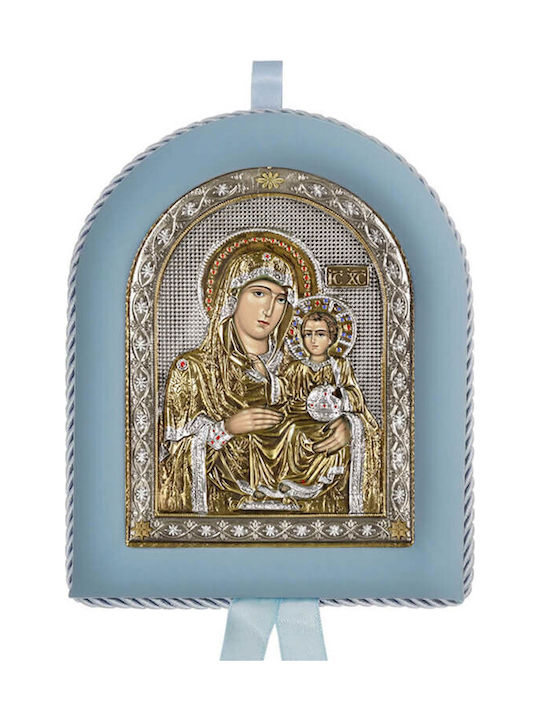 Silberne Heilige Ikone Neugeborenes Junge Jungfrau Maria Jerusalem 17x14cm Lokale Vergoldungen Silberne Heilige Ikone Neugeborenes Junge Jungfrau Maria Jerusalem 17x14cm Lokale Vergoldungen
