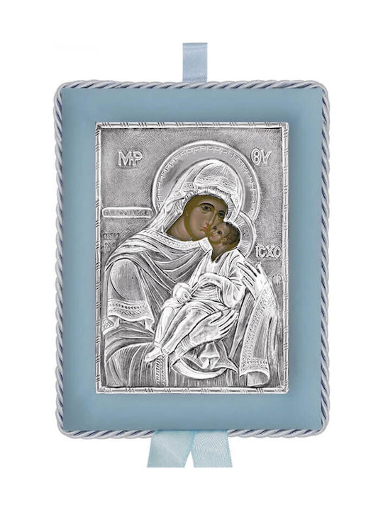 Silberne Heilige Ikone Neugeborenes Junge Jungfrau Maria Glykofilousa 14,5x11,5cm Silberne Heilige Ikone Neugeborenes Junge Jungfrau Maria Glykofilousa 14,5x11,5cm