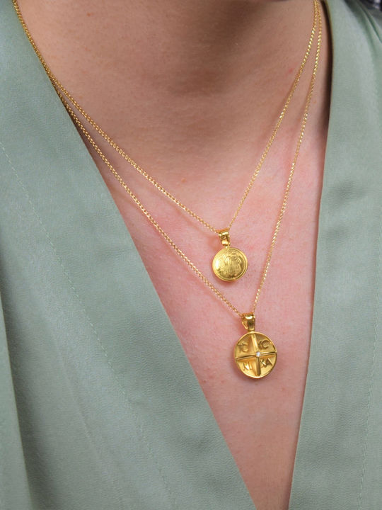 Gold Konstantin-Münze Amulett K14 mit Kette Gold Konstantin-Münze Amulett K14 mit Kette