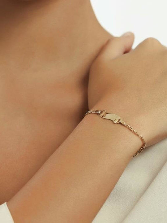 Eforo Kinderarmband ID aus Gold 14K mit Baby Junge & Baby Mädchen