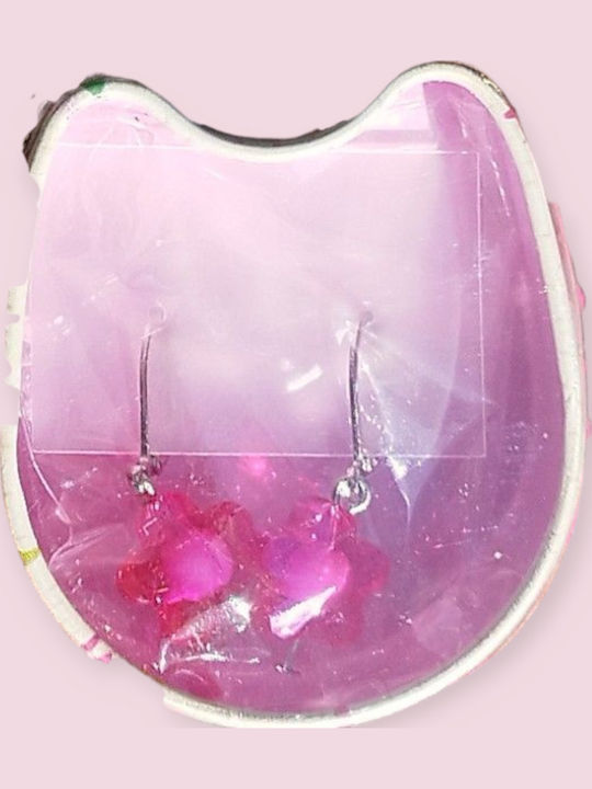 Kids Earrings Pink Daisies Wonderful Metallic Box Horses 5+
