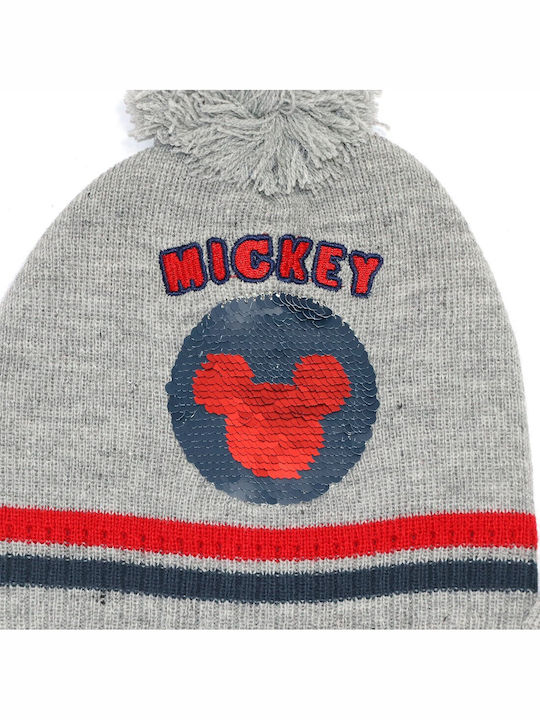 Disney Baby Mickey Mouse Βρεφικό Χειμωνιάτικο Σετ Rh4332 Γκρι