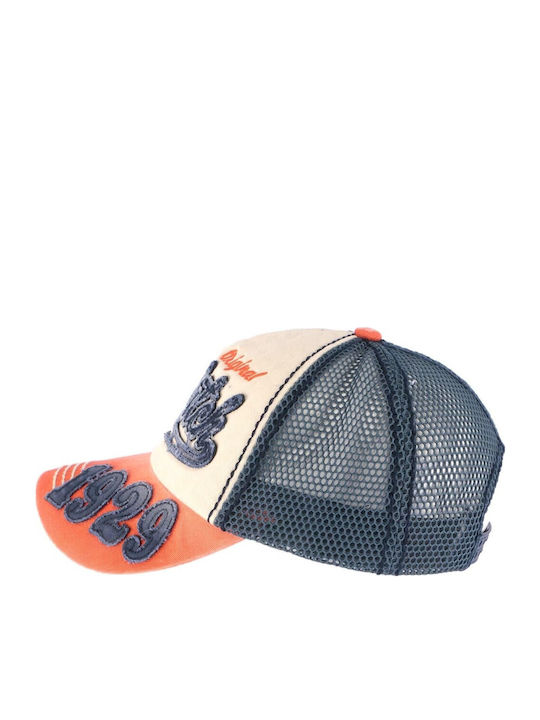 Von Dutch Baseball Cap John01 Kinderhüte Blau Orange