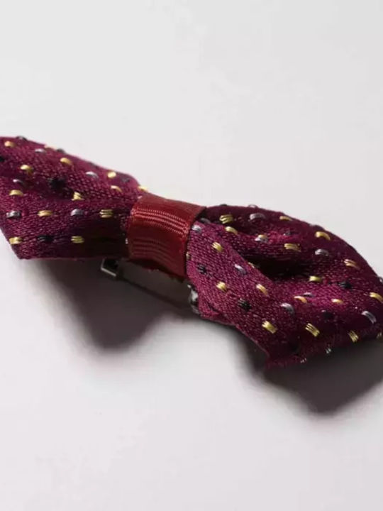 Cravată Pentru Copii Băieți Basic Burgundy Cu Buline