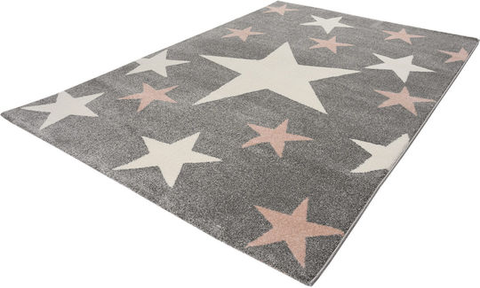 Детски килим Star 1925 Розово Светло Сиво 133x190