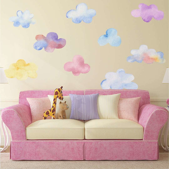 Kinder Wandsticker Bunte Wolken 100x75cm