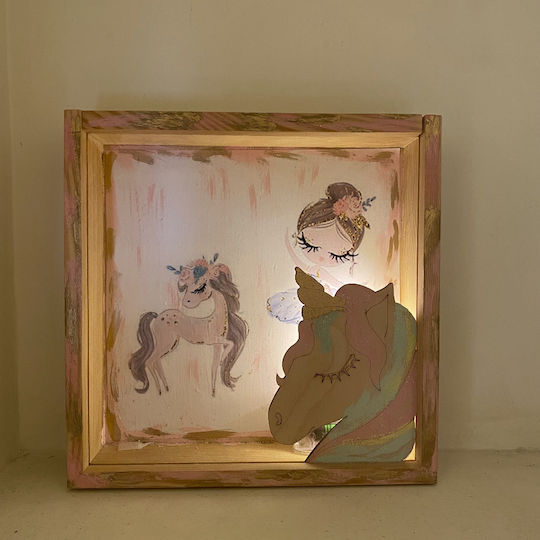 Illuminated Framed Led Unicorn