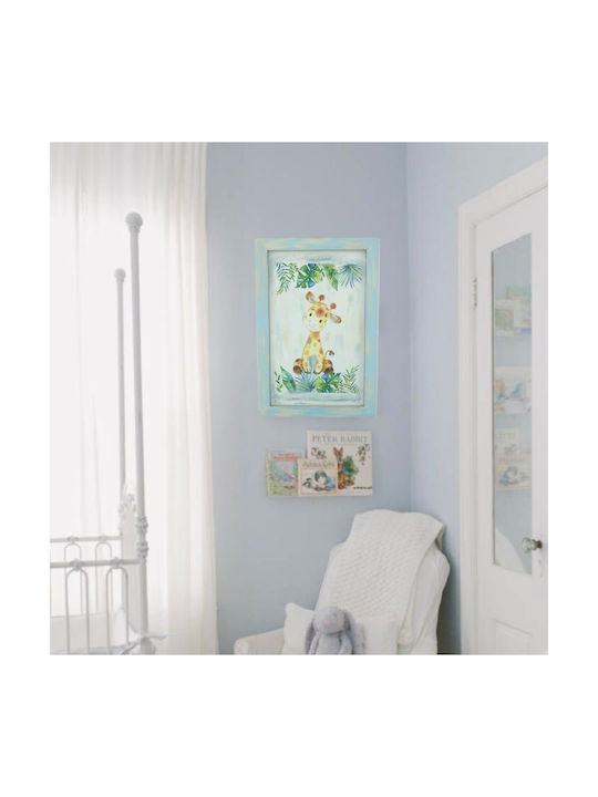 Handgemalter Hölzernes Kinder Wandkunst Giraffe Baby
