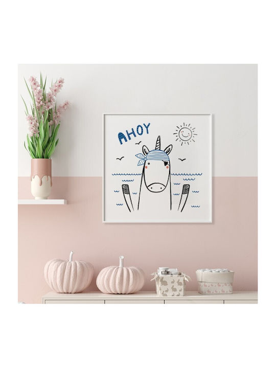 Αφίσες Poster Μονόκερος Πειρατής Χαρτί 90x90cm