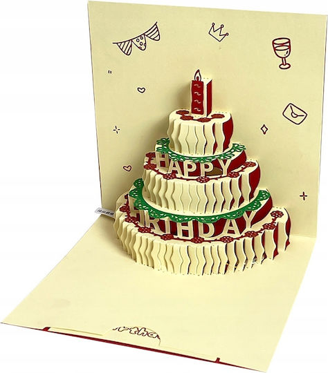 Beautiful Birthday Card Music Light Led Cake Magical Glowing