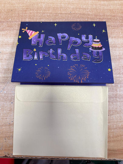 Birthday Card Playing Melody Music Light Led Cake Blow Out Candle