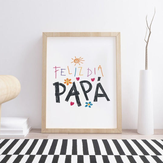Αφίσες Poster Feliz Dia Papa Χαρτί 15x20cm