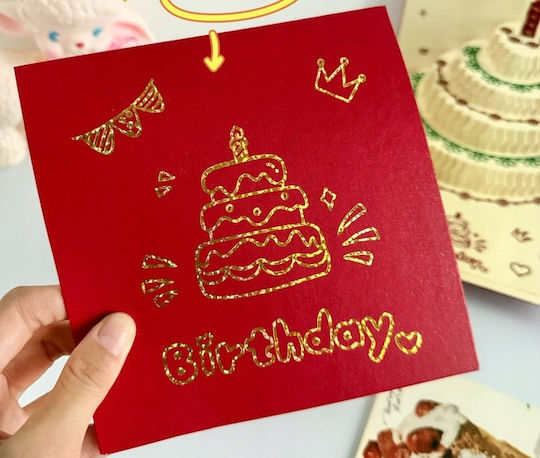 Beautiful Birthday Card Music Light Led Cake Magical Glowing