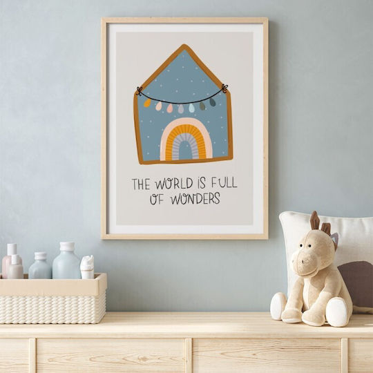 Poster Blue Little House Paper 15x20cm