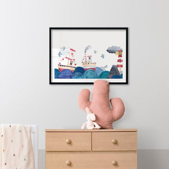Boats in the Sea Poster Paper 20x15cm