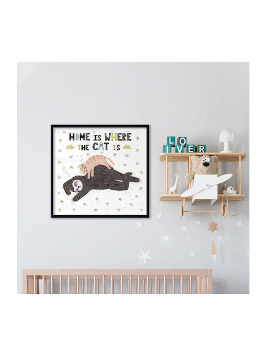 Poster Posters Teddy Bear Kitten Paper 100x100cm