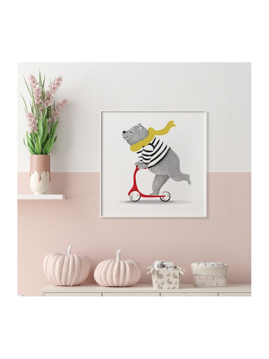 Poster Bear Skateboard Paper 40x40cm