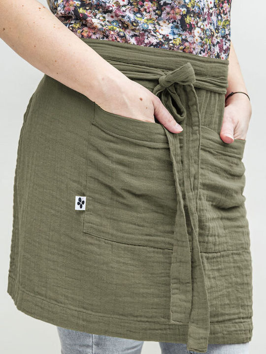 Cotton Gauze Aprons L'effet Papillon Gaia 45x80x0cm Green