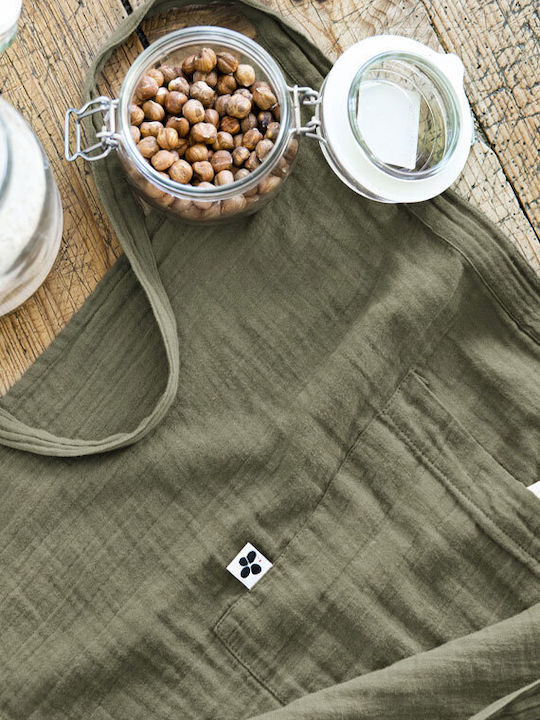Cotton Gauze Aprons L'effet Papillon Gaia 45x80x0cm Green