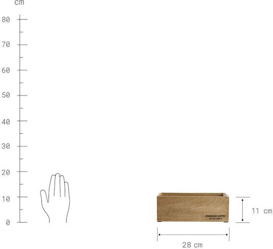 Standard Supply Ξύλινο Κουτί Ξύλο Mango Ορθογώνιο 28cm X 11cm Φυσικό Ξύλο Μάνγκο Μήκος 28 X Πλάτος 11 X Ύψος 9.5 Cm