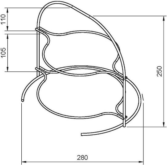 Tekno-Tel Настолна Метална Стойка 24x24x28см Черна