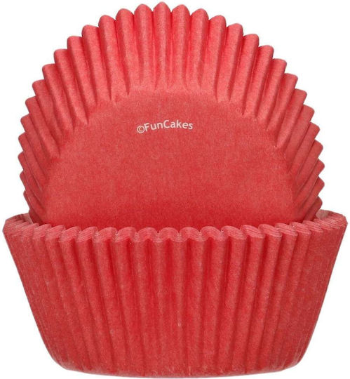 Φορμάκια Muffin Κόκκινα Σετ 48 Τμχ