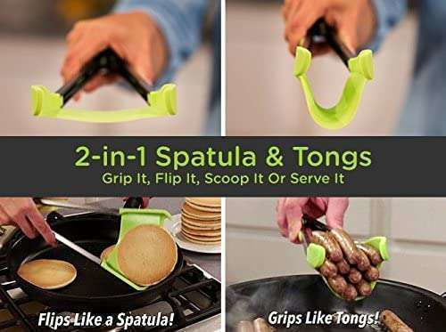 Ergonomische Silikon-Küchenzange 2 1 Antihaft-Oberfläche Clever Zangen
