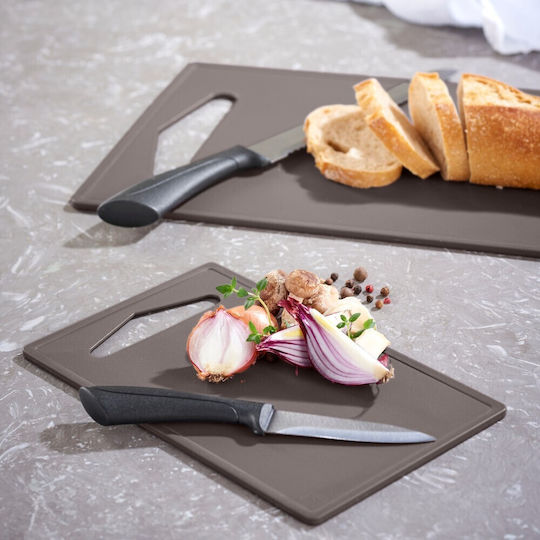 Rectangular Plastic Chopping Board Set Gray