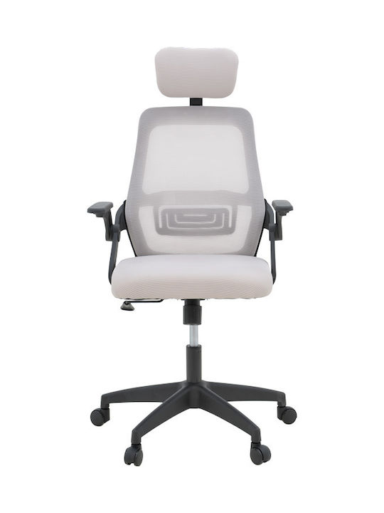 Peja Reclining Office Chair with Fixed Arms Grey-beige Pakketo