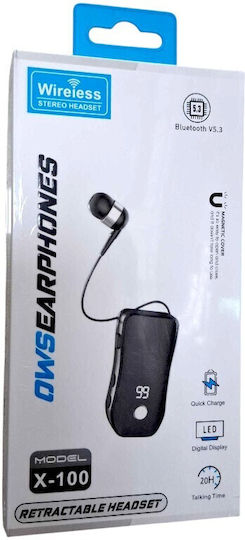X100 In ear Bluetooth хендсфри Слушалка Сребрист