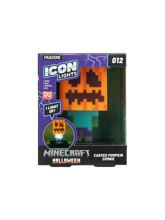 Paladone Kids Desk Lamp Zombie Jack O Lantern Orange 10x10cm